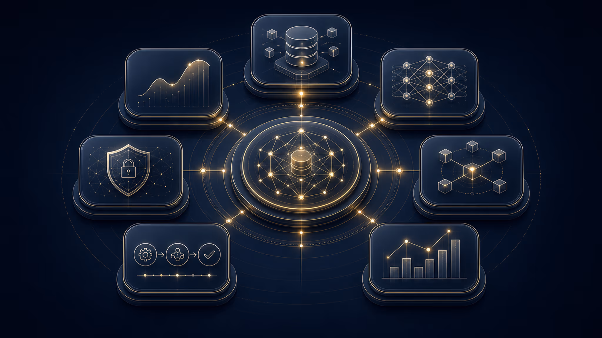 Capability map infographic for the Data, Analytics & AI Solutions service family