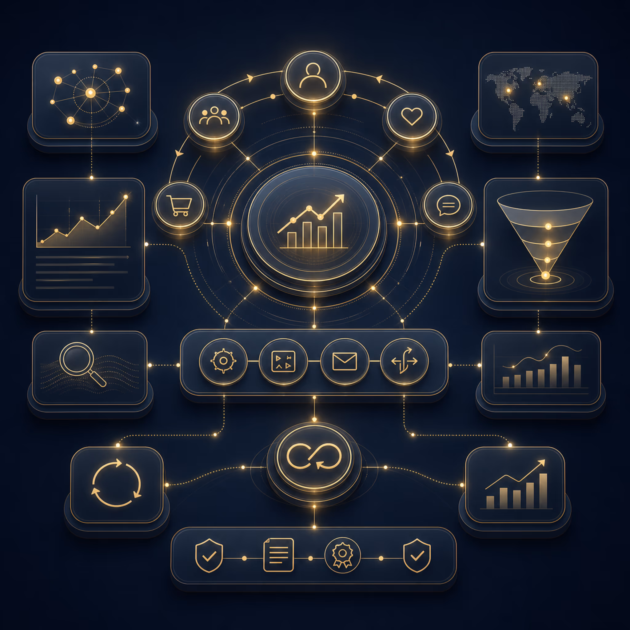 Infografía del área de servicio de Marketing Digital Basado en Datos