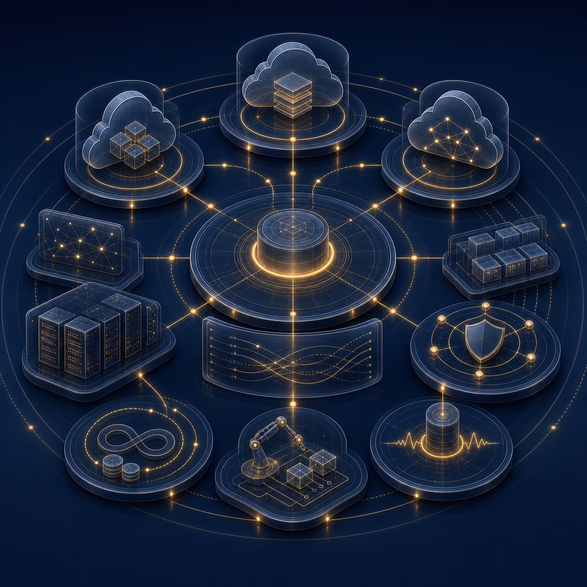 Hybrid & Multi-Cloud Management (CCoE) hero infographic slot